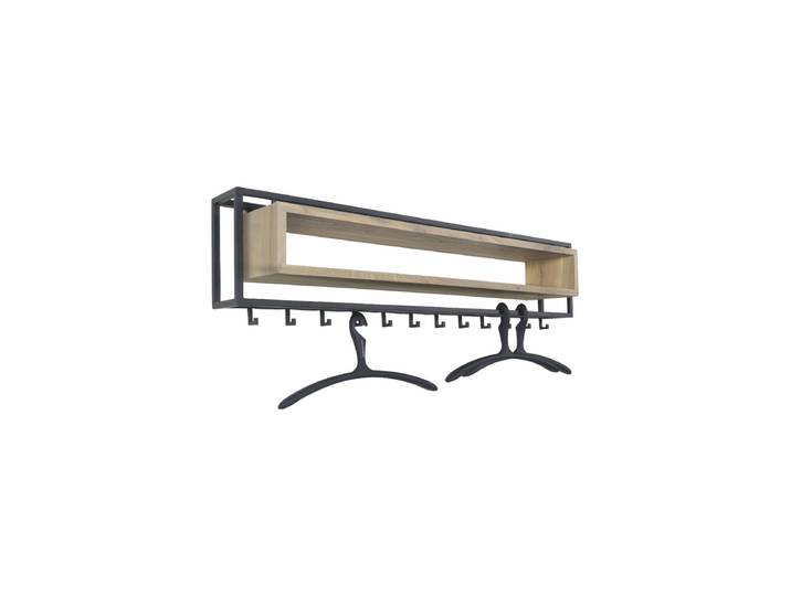 Design Wandgarderobe „School 120“ Schwarz/Eiche Natur Spinder Design