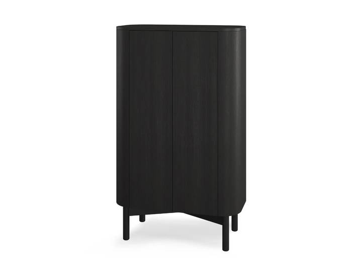 Northern Loud tall Schrank 143cm Black painted oak