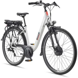 Telefunken Telefunken City E-Bike RC826 Multitalent mit 7-Gang Shimano Kettenschaltung, Weiß