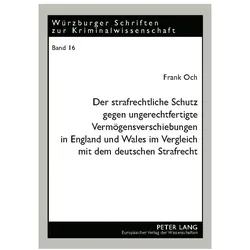 Och:Der strafrechtliche Schutz gegen un, Fachbücher von Frank Och
