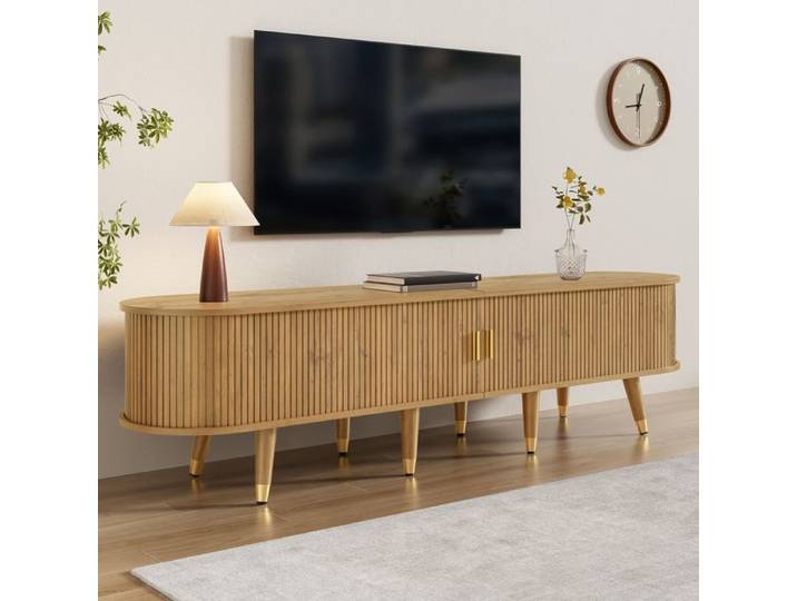 Meuble TV design unique avec portes coulissantes - Style élégant et contemporain pour votre salon