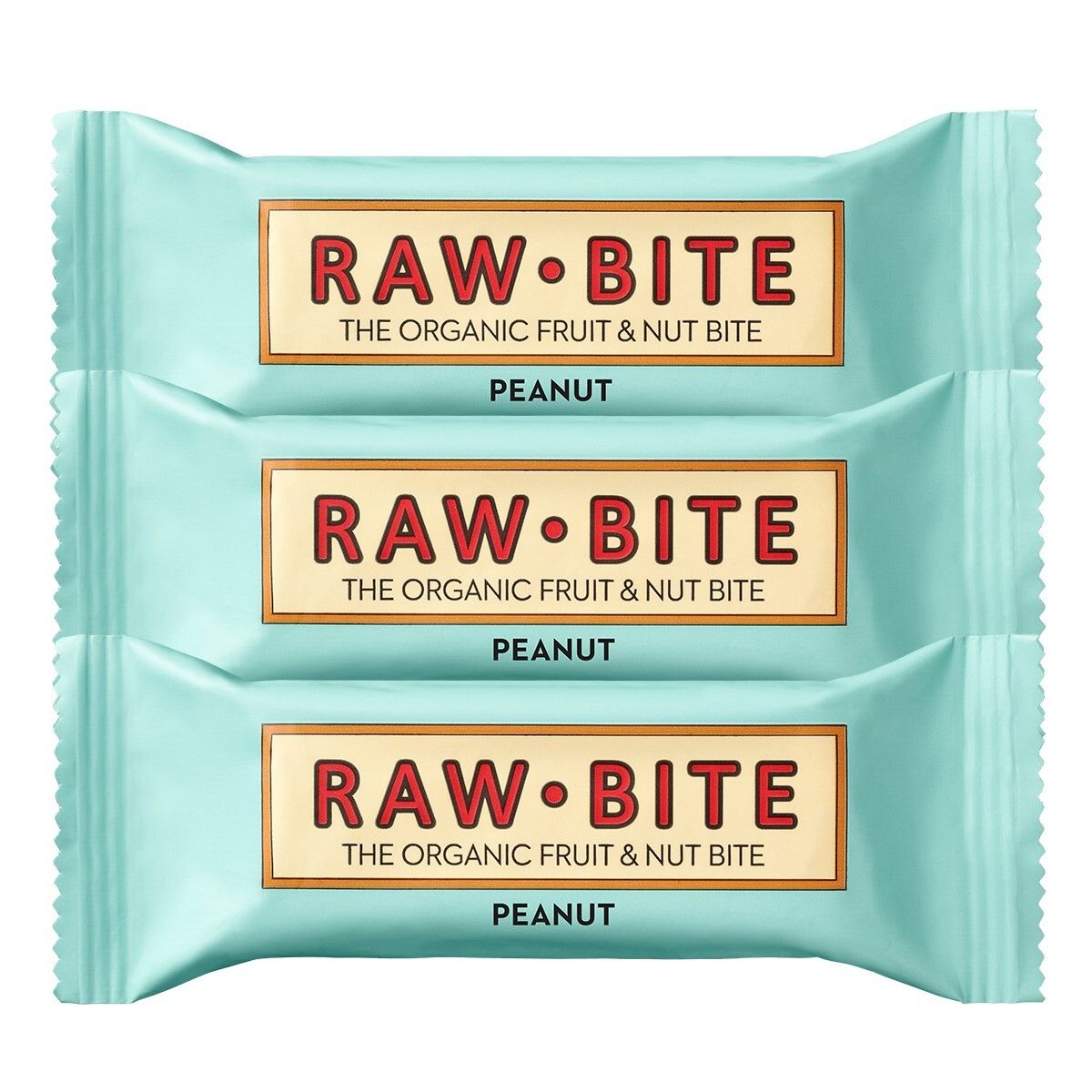 Rawbite Bio Riegel, Erdnuss 3x50 g Riegel