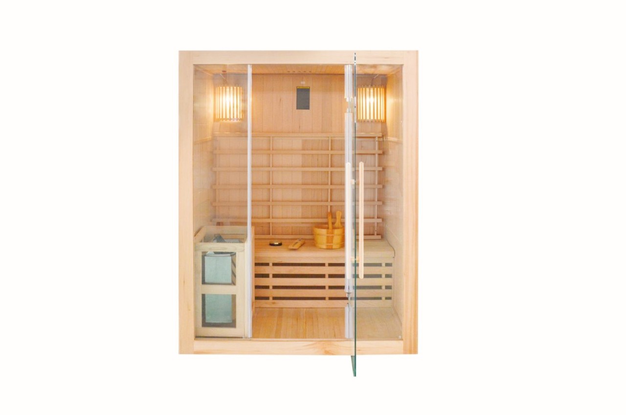 Neuesbad finnische Sauna 150x120 x190cm, Hemlock, 3 Personen NB1J601201