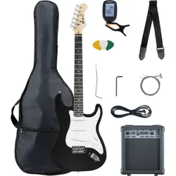 McGrey Rockit E-Gitarre ST-Komplettset Black