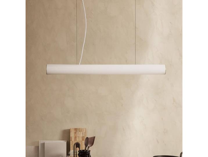 Vuelta Hanglamp 100 White/Brass - Ferm Living Vuelta 100 - Woonkamer - Designer - Glas - 1 lamp