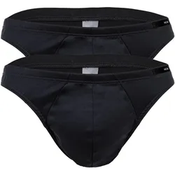 HOM Herren Comfort Micro Brief 2er Pack - Slip, Unterwäsche, Baumwolle, einfarbig Grau / M