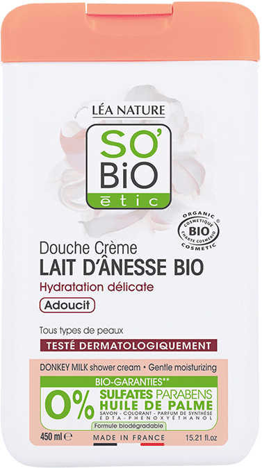 SO'BiO étic Gentle hydration shower gel Donkey milk 650 ml