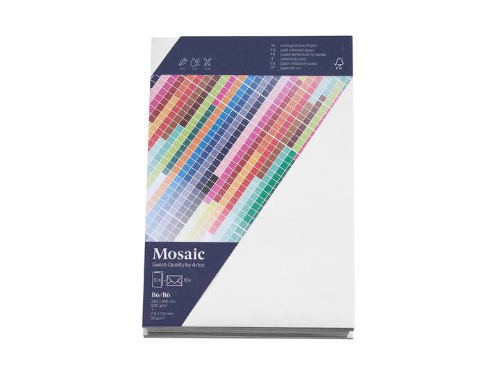 Artoz Mosaic Karten/Kuverts B6/B6 weiss je 10 Stück