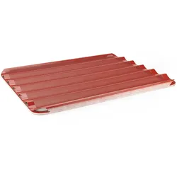Backblech mit Silikon WORLDMAI gerillt perforiert 60x40 für Bäckerei, Konditorei und Gastronomie.