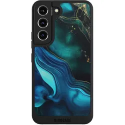 Nivocase Handyhülle für Samsung Galaxy S22 Hülle NIVOpure Case Schwarz Art Farbverlauf Marmor (Samsung Galaxy S22), Smartphone Hülle, Schwarz