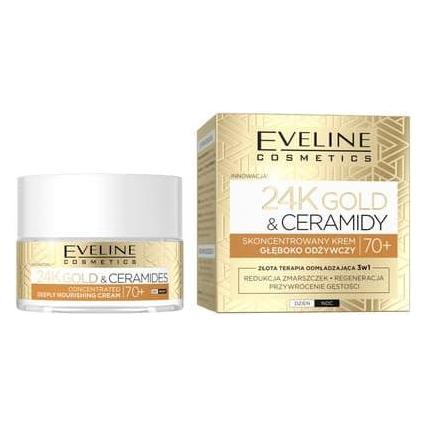 Eveline Cosmetics 24K Gold & Ceramides Concentrated Deeply Nourishing Day & Night Cream 70+ 50Ml (50 ml, 24h Creme) (40272574)