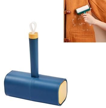 Inspired Deals Reusable Pet Hair Remover Lint Roller Clothes Lint Remover Roller For Pets & Fabrics blue