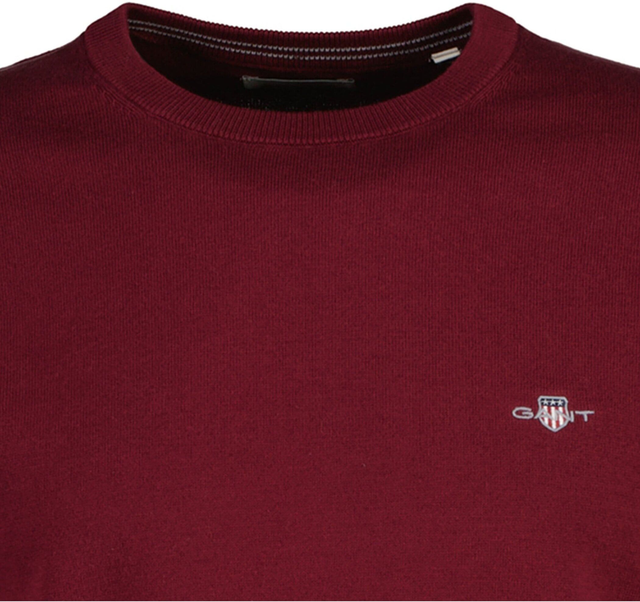 Sweater GANT "Strickpullover CLASSIC COTTON C-NECK", Herren, Gr. M, rot (dunkelrot), Sweatshirts Sweater