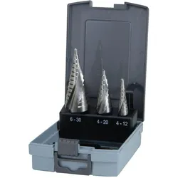 Ruko, Bohrereinsatz, Stufenbohrer Sets. Kunstoffkassette.Set HSSE-Co 5