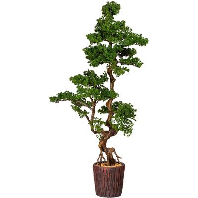 Kunstbonsai OTTO HOME "Perreux", grün, B:67cm H:155cm, Kunststoff, Kunstpflanzen, im Magnesiatopf