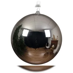Christmas Decorations 1 Weihnachtskugeln Kunststoff 40cm groß & bruchsicher Christbaumkugeln XXL Weihnachtsbaumkugeln Christbaumschmuck Weihnachtsbaumschmuck Silber