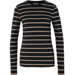 Tchibo - Gestreiftes Langarmshirt - Damen - Gr. XL - schwarz/gestreift