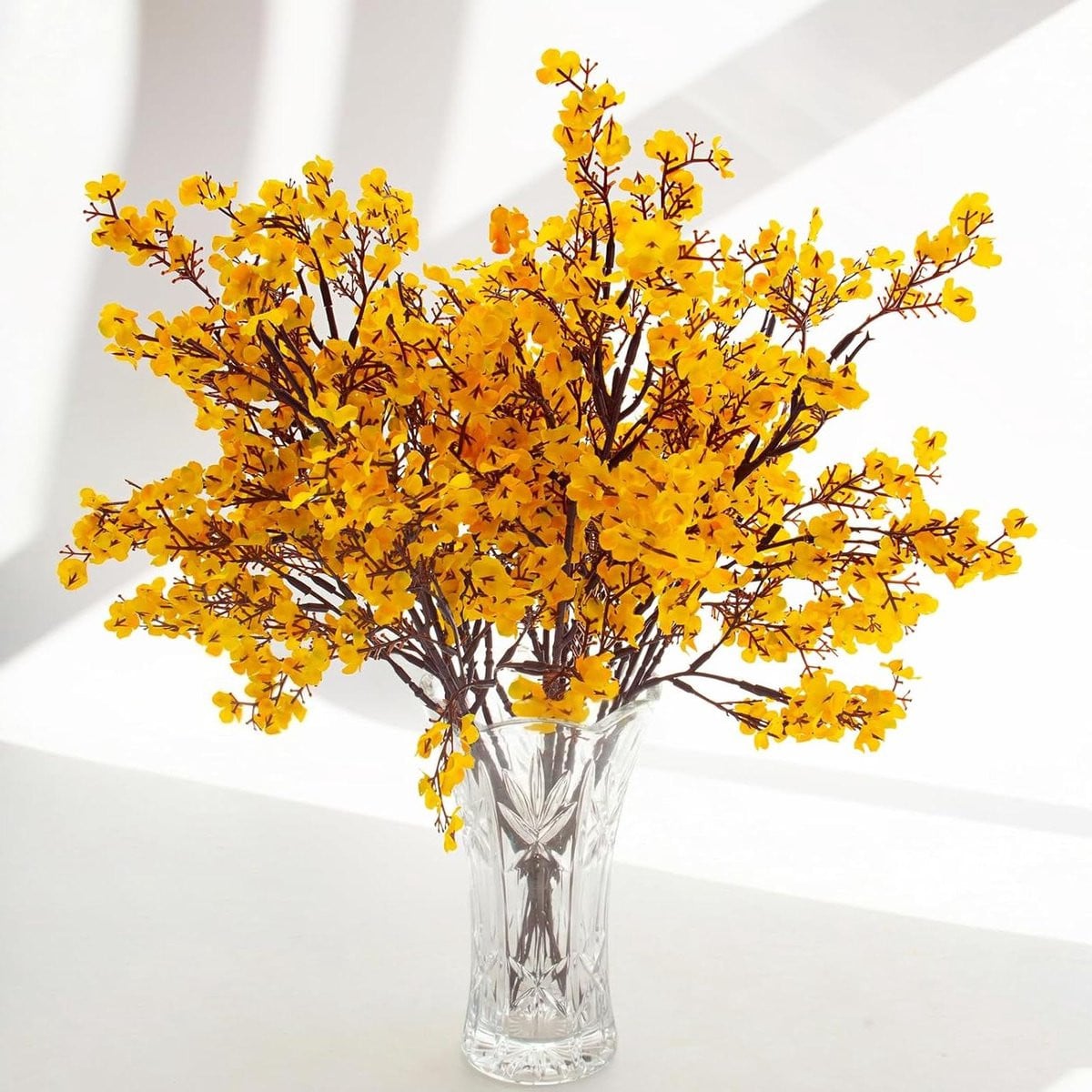 Set van 10 realistische kunstbloemen voor woondecoratie - Oranje