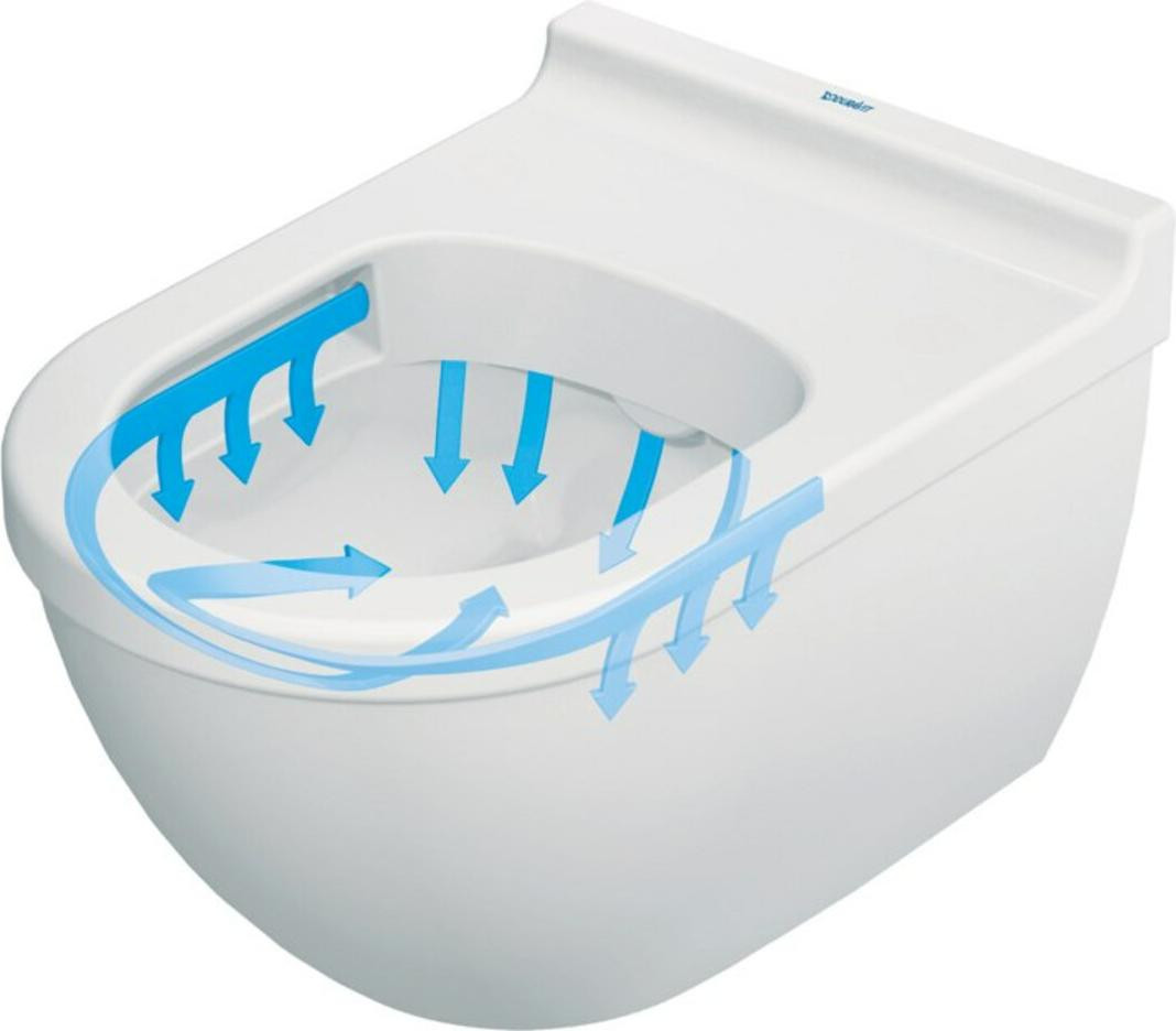 Duravit Starck 3 wandtoilet, randloos