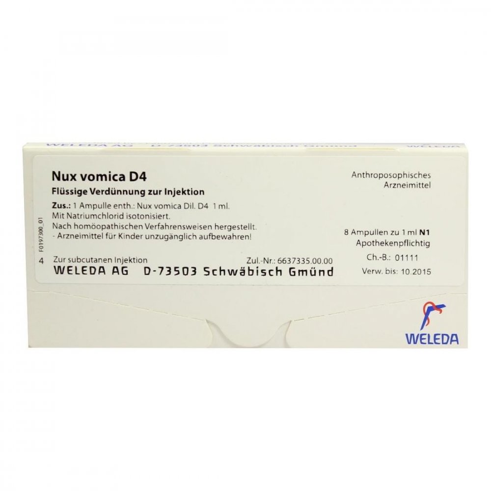 WELEDA AG Nux Vomica D4 Ampullen 01624688
