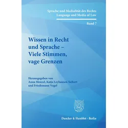 Wissen in Recht und Sprache - Viele Stimmen, vage Grenzen, Schulbücher