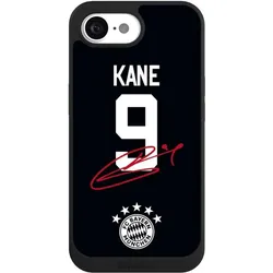 Nivocase Handyhülle für Apple iPhone 16e Hülle NIVOpure Case Schwarz FC Bayern München Trikot Harry Kane (Apple iPhone 16e), Smartphone Hülle, Schwarz