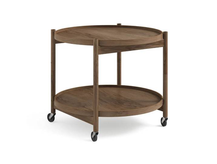Brdr. Krüger Table roulante Bølling Tray Table model 60 chêne fumé, structure en chêne huilé fumé