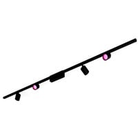 Perifo Basis-Set für die Decke (gerade, 4 Spots), Leuchte schwarz