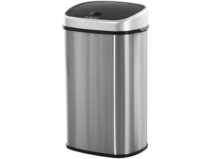 HOMCOM Mülleimer mit Sensor 58L Automatik Abfalleimer Edelstahl Silber