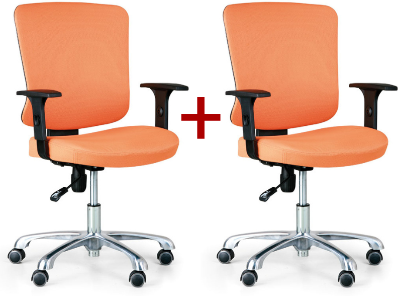 B2B Partner Bürostuhl, Schreibtischstuhl HILSCH 1+1 GRATIS, orange