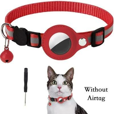 Uplift Essentials Anti Lost Reflective GPS Tracker Collar With Integrated Safety Case red