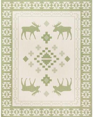 Gertmenian Paseo Yoder Rustic Tribal Moose Indoor/ Outdoor Area Rug