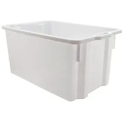 Stapelbarer und nestbarer Behälter, weiß, 720 x 470 x 360 mm