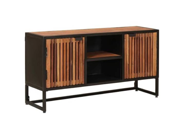 PUGYNBK Sideboard 105 cm Holzgriff für Wohnzimmer Aufbewahrung mit Türen, Regalen, natürliches Finish, zeitgemäßes Design