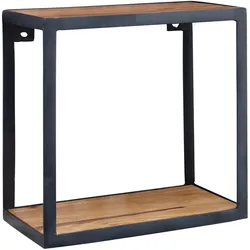 WANDREGAL Holz Metall Modern Stil 35x35x18 cm
