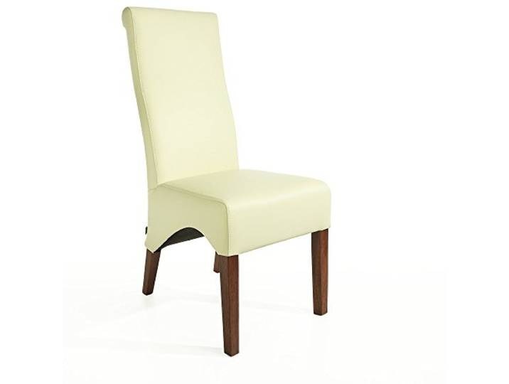 SIX® Lederstuhl Lederstühle Regina Weiß 2201 Nussbaum Esszimmerstuhl Stuhl Stühle