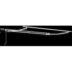 vidaXL, Markise, Ausziehbare Markise Hellgrau und Weiss 450 x 350 cm (4.50 m)