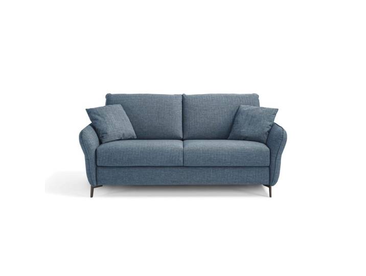 Dixx Divani Classic Schlafsofa mit abnehmbarem Bezug - bei 30°C waschbar - Gemini 643 blau Ideal für Gäste, Komfortabel und praktisch, mit Matratze, in zeitlosem Design, alle Bezüge abnehmbar Schlaffunktion Zeitlos