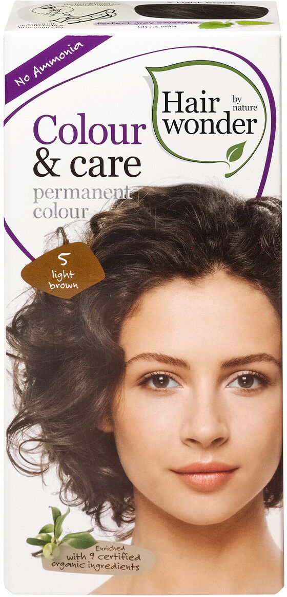 100ml Hairwonder Colour & Care permanent colour 5 light brown