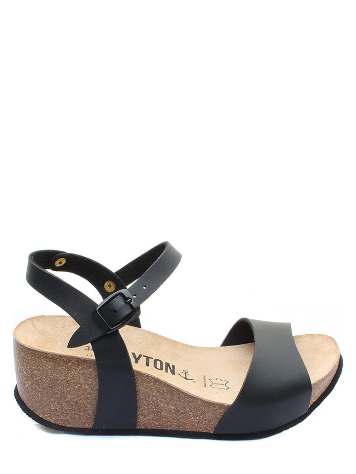 BAYTON Keilsandaletten "Mayba" in Schwarz - 37