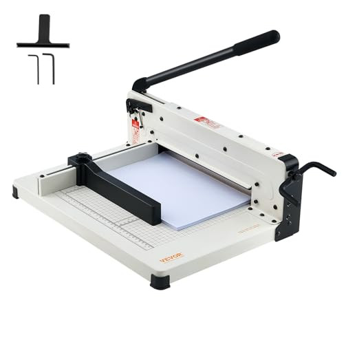 VEVOR Guillotine papiersnijder voor A4-papier, 400 vellen capaciteit, wit