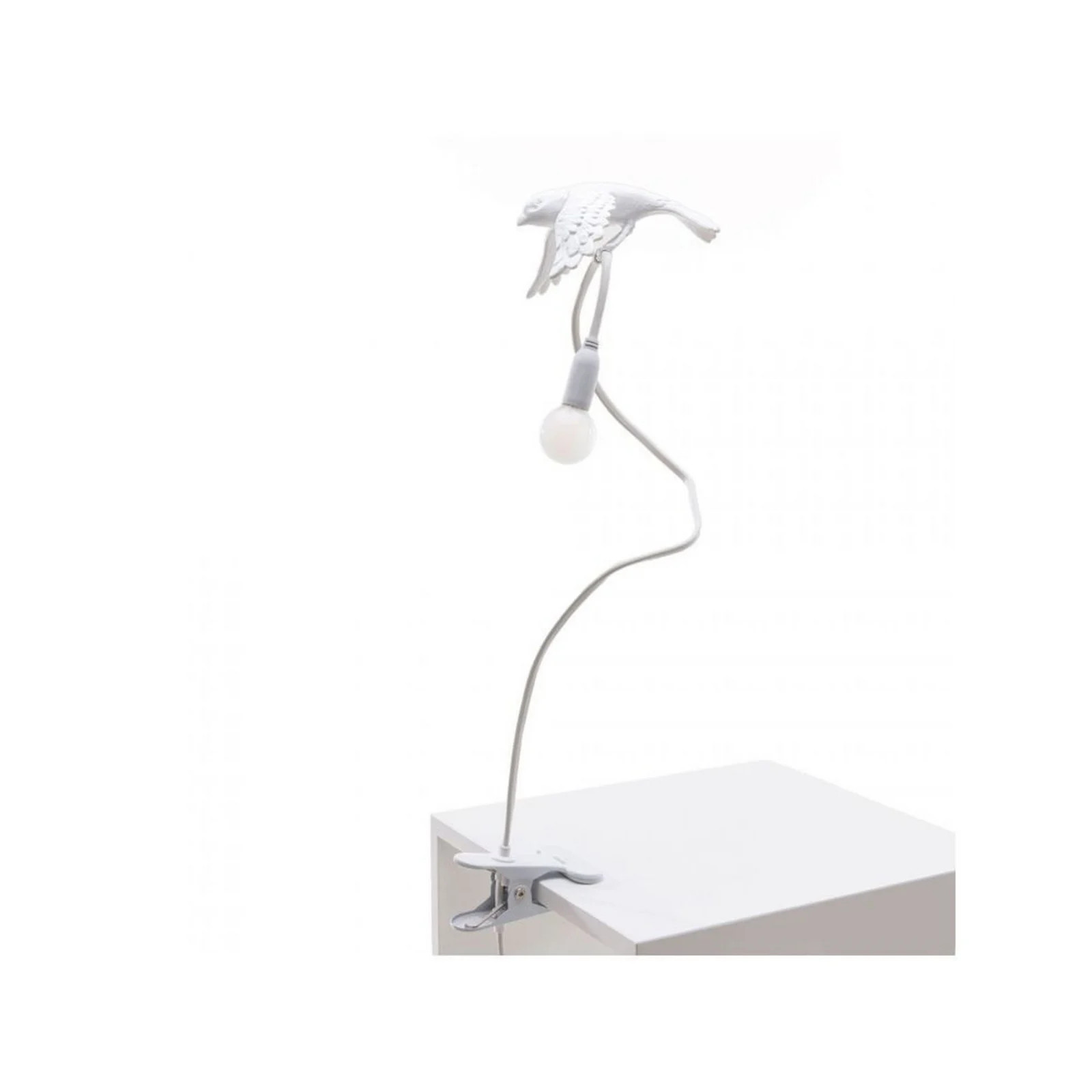 Seletti Sparrow Taking Off Klemlamp Wit - Kunststof