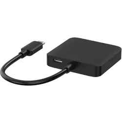 D2 Diffusion Adaptateur USB-C m le / 2 sorties HDMI femelle compatible 4K + 1 sortie USB-C PD (HDMI, USB Typ-C), Data + Video Adapter