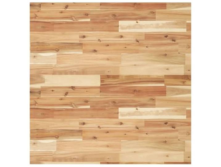Favemtsl Tischplatte Quadratisch 80x80x2 cm Massivholz Akazie Vielseitige Holzplatte für DIY Esstische im Esszimmer, Bistro oder Cafe, geöltes Echtholz ohne Untergestell.