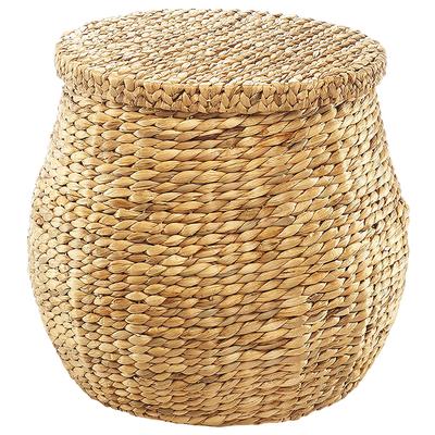 Wäschekorb LOCKER "Wäschekorb aus Wasserhyazinthe groß", braun, Ø:46cm, Wasserhyazinthe, Wäschesammler, Wäschekorb