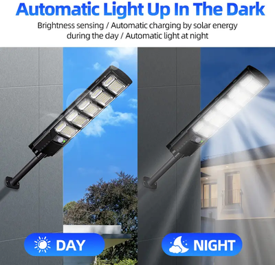 Multicon Wholesale Hub LED Outdoor Solar Street Light, Commercial Dusk To Dawn, Waterproof 10000lm