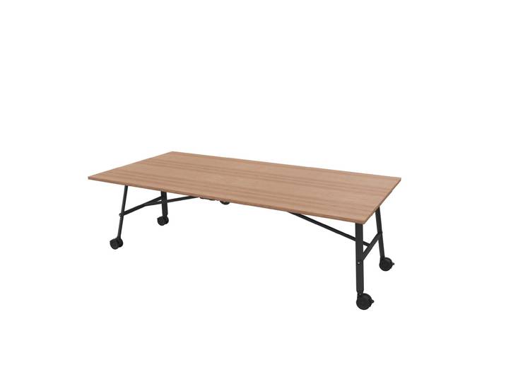 Table mobile plateau rabattable Serenity 240 x 120 cm Noyer – Pied Noir