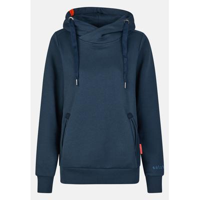 Kapuzenpullover SALZHAUT "Hoodie SÜNN", Damen, Gr. XS, blau (navy), Obermaterial: 55% Baumwolle CO. 45% Polyester PES., Pullover Kapuzenpullover