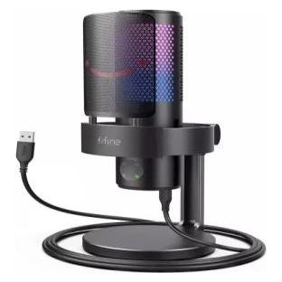 Fifine A9 RGB Gaming-Mikrofon | Podcasts | Ströme | Stativ | Schwarz (FA9B)