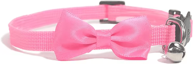 Inspire Curations CharmingBell Adjustable Bow Cat Collar sakura Pink